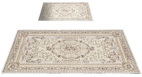 Barna-bézs fürdőszobai kilépő szett 2 db-os 60x100 cm – Foutastic