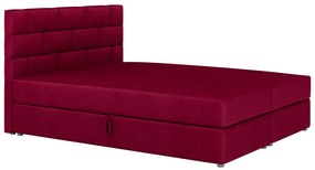 Franciaágy Boxspring 140x200 cm Waller Comfort (bordó) (ágyráccsal és matraccal). 1056369