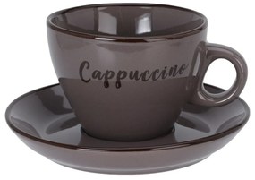 4 db Cappuccino 220 ml-es kőagyag csésze éscsészealj szett, vegyes színekben