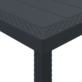 Kerti Asztal Antracit 400x100x73 cm Poly Rattan, Kerti Asztal Antracit 250x100x73 cm Poly Rattan, Kerti Asztal Antracit 150x100x73 cm Poly Rattan