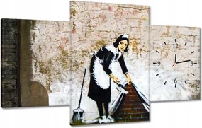 Órák 100x60 Banksy Takarítónő Grafiti