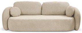 OLBIA ágyazható háromszemélyes kanapé, bézs