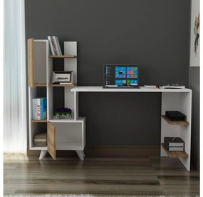 PC asztal Allisa (fehér + dió). 1088555