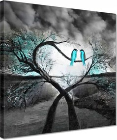 Vászonkép 30x30 Türkiz bűvölet Éjszaka