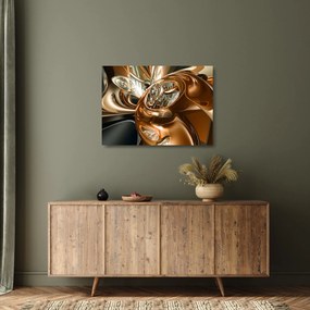 Absztrakciós kép (üvegen) (70x50 cm)