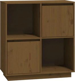 vidaXL mézbarna tömör fenyőfa tálalószekrény 74x35x80 cm