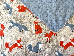 Ágytakaró FOXIVA szürke, 100% pamut Méret: 170 x 210 cm