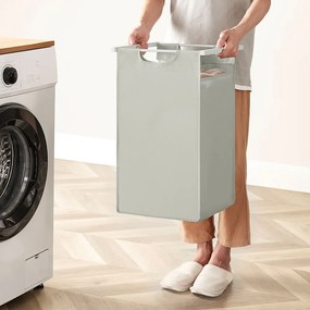 3 rekeszes szennyestartó, törtfehér