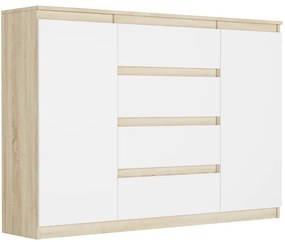 Tágas komód R-140-S4 - különböző színváltozatokban sonoma mix fehér