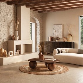 Sötétbarna mangófa komód 160x75x40 cm Kalai – MOME