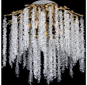 Felületre szerelt mennyezeti csillár 6xE14/60W/230V + 3xLED/3W Ø54 cm arany