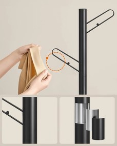 SONGMICS HOME fa alakú ruhafogas 175,3 cm magas tintafekete színben