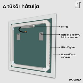 Atipikus tükör LED világítással G92058