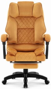 Ergonomikus irodai szék HC-1031 lábtartóval - mustársárga színben