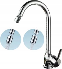 Kétfunkciós Álló Mosogató Konyhai Csaptelep Mozgatható Perlátorral, Íves Kivitel