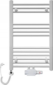 Fürdőszobai dekoratív víz-elektromos radiátor 800x500 fehér létra