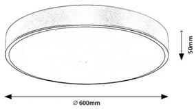 Rabalux 71038 -LED dimmelhető mennyezeti lámpa TESIA LED/60W/230V 3000-6000K+Távirányító