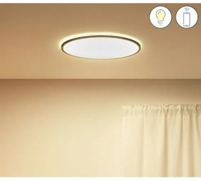 WiZ - LED Dimmelhető mennyezeti lámpa SUPERSLIM LED/22W/230V fekete Wi-Fi