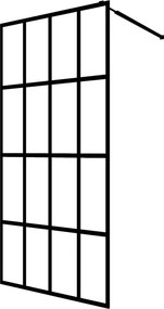 vidaXL homályosított edzett üveg zuhanyfal 80 x 195 cm