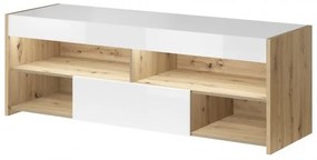 Zondo TV asztal/szekrény Gubi 02 (artisan tölgy + fényes fehér). 1048399