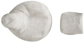 Juskys Chillex babzsákfotel lábtartóval – bézs