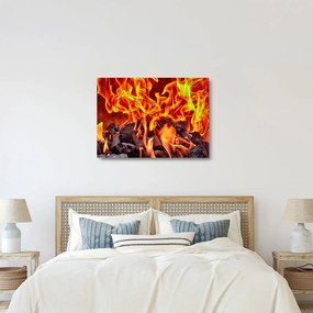 Az égő szén képe (üvegen) (70x50 cm)