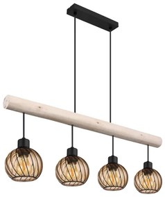 Globo 15534-4H - Csillár zsinóron PAULO 4xE27/15W/230V