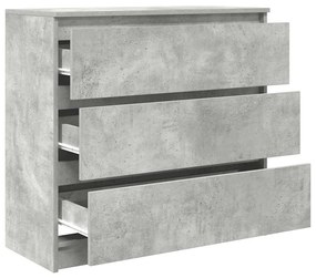 betonszürke szerelt fa tálalószekrény 80x35x76 cm