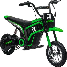 HOMCOM Elektromos Motor Gyerekeknek - 24V 350W Motorral, 8-16 KM/H Sebességmóddal, 12 Hüvelykes Légpneumatikus Gumik, Zenés Fényszóróval, Moto Cross G