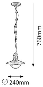 Rabalux 8737 - Kültéri lámpa OSLO 1xE27/60W