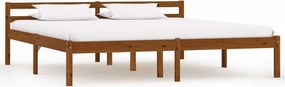 vidaXL mézbarna tömör fenyőfa ágykeret matrac nélkül 180 x 200 cm
