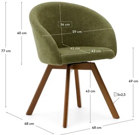 Zöld étkezőszék Marvin – Kave Home