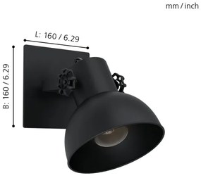 Eglo 43431 - Fali lámpa BARNSTAPLE 2 1xE27/28W/230V