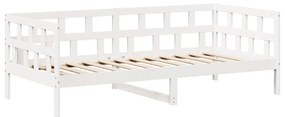 fehér tömör fenyőfa kanapéágyszett tetővel 80 x 200 cm