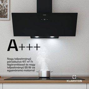 Klarstein Laurel ferde páraelszívó | elszívó és keringtető üzemmód | biztonsági üveg | 417m³/h | 90cm