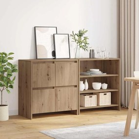Oldalszekrények 2 pcs kézműves tölgy 70 x 41 x 75 cm Faanyag