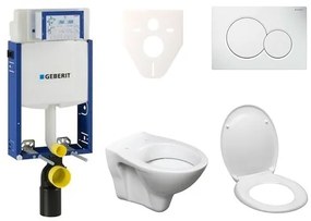 Fali WC szett Geberit befalazáshoz + Ceramia S-Line Pro WC 110.302.00.5ND2