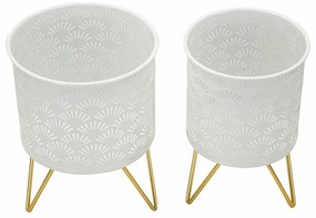 Fém virágtartó állvány szett 2 db-os ø 16 cm (magasság 20 cm) Carly – Mauro Ferretti