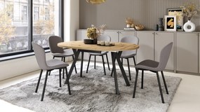 MAZZONI EXPORT FIORA Világosszürke Taupe (Basel 34 szövet) - MODERN LOFT KÁRPITOZOTT SZÉK NAPPALIBA/ÉTKEZŐBE