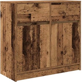 vidaXL antik fa szerelt fa tálalószekrény fiókos 80x34x76 cm