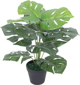 vidaXL műkönnyezőpálma virágcseréppel 45 cm zöld