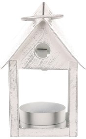 Fém lámpa Madárház, fehér, 11 cm