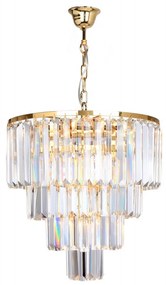 Brilagi - LED Kristály csillár láncon MOZART 5xE14/40W/230V arany BG-17106/4+1-GLD