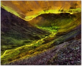 Poszterek 50x40 Folyó a völgyben Tájkép