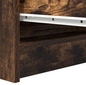 füstös tölgy színű szerelt fa tálalószekrény 100x35x99 cm