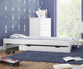 AMI nábytek Adéla ágy tömör fenyő 90x200cm fehér