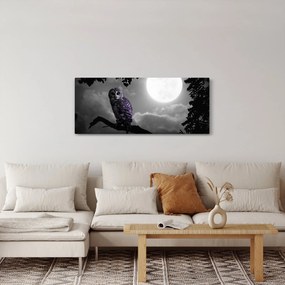 Kép - Éjjeli bagoly, lila bagoly (120x50 cm)