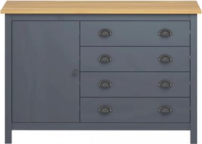 Hill range szürke tömör fenyőfa komód 120 x 40 x 80 cm