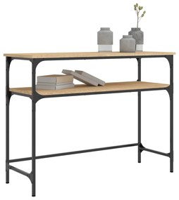 sonoma tölgy színű szerelt fa dohányzóasztal 100x35,5x75 cm