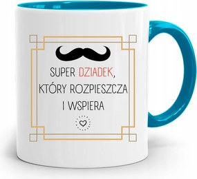 Kék Bögre Nagypapa Napja Szuper Nagypapa nyomott mintával